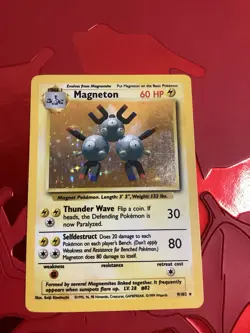 Magneton 9/102 Base Set Holo Rare Card 1999 MP - Image 1