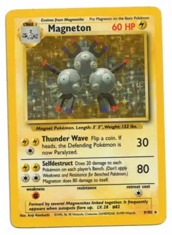 Pokemon Card: Magneton HOLO 9/102 Base Set Rare! PL - Image 1