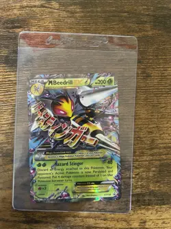Pokemon TCG M Beedrill EX Mega Holo Promo XY158 XY 200 HP Insect Card - Image 1