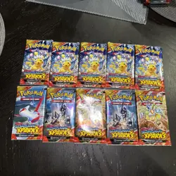 Pokemon SCARLET & VIOLET SURGING SPARKS Game cards 10 packs free shipping - Image 1