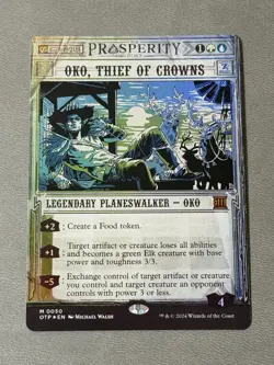 Oko, Thief of Crowns Outlaws of Thunder Junction: Breaking News Foil NM M 0050 - Image 1