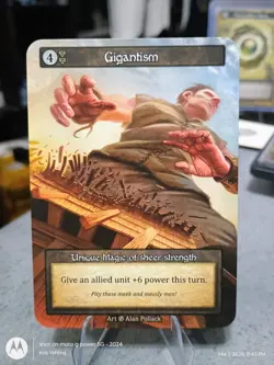 Sorcery Contested Realm Beta Gigantism Regular Unique NM - Image 1