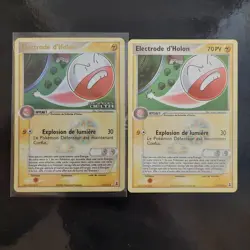 Lot de 2 Cartes Pokemon Electrode d'Holon Holo Stamped 21/113 Ex Especes Delta - Image 1