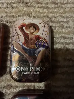 One Piece Monkey.D.Luffy Mini Tin Lot Of 4 Sealed Brand New - Image 3