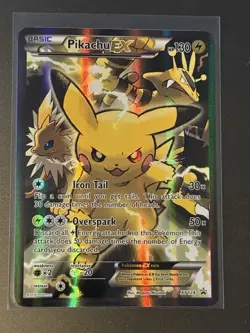 Pikachu EX XY124 XY Black Star Promo 2016 Full Art Holo Pokemon Card TCG - Image 1