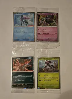 Pokemon TCG : Mega Evolution & Phantasmel Flames 4 Lot Promo Cards Sealed - Image 1