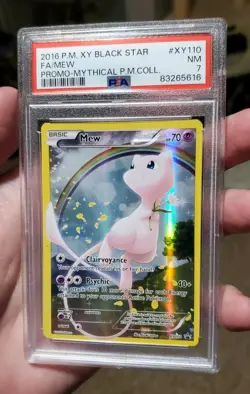 Mew XY110 Holo Black Star Promo Card 2016 PSA7 - Image 1