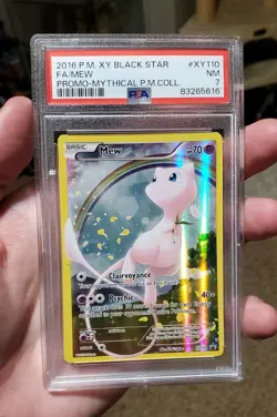 Mew XY110 Holo Black Star Promo Card 2016 PSA7 - Image 4