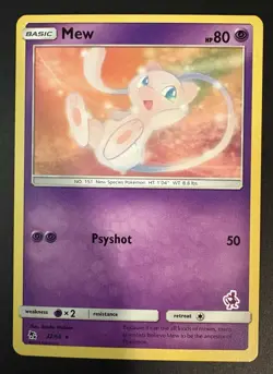 Mew 32/68 Battle Academy Hidden Fates Mewtwo Stamped Pokemon Card TCG LP - Image 1