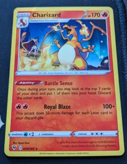Charizard 025/185 Non Holo Rare Pokemon Card SWSH Vivid Voltage Pokemon TCG NM - Image 2