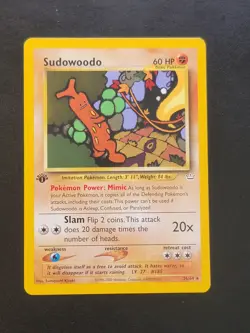 NM 1st Edition Sudowoodo Reg. 26/64 Neo Revelation Pokemon Card - Image 1