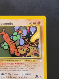 NM 1st Edition Sudowoodo Reg. 26/64 Neo Revelation Pokemon Card - Image 3