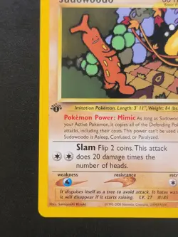 NM 1st Edition Sudowoodo Reg. 26/64 Neo Revelation Pokemon Card - Image 4