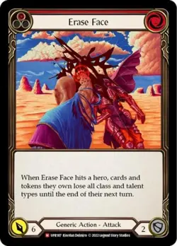 Flesh and Blood FAB Erase Face NM 1st EditionRainbow Foil Uprising - Image 1
