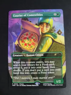 Courier of Comestibles (Borderless) Promo MTG Ninja Turtles - Image 1