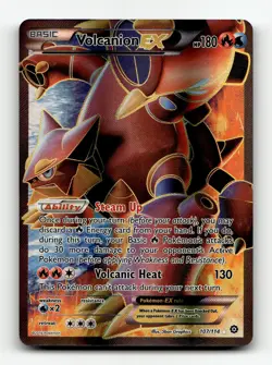 XY - Steam Siege #107/114 Volcanion EX (Full Art) Ultra Rare,Holo Pokemon - Image 1