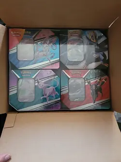Costco 4 Tin Set Umbreon, Sylveon, Espeon, Empoleon V Heroes V Striker SEALED! - Image 1