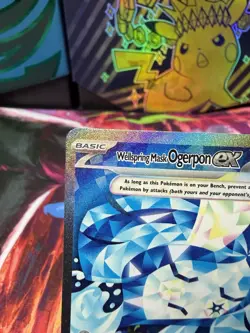 Pokemon Wellspring Mask Ogerpon ex 213/167 Twilight Masquerade Tera Holo Rare - Image 2