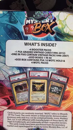 MYSTERY POKEMON BOOSTER 4.0 1in5 VINTAGE PACK & 1 VINTAGE PSA GRADED CARD - Image 2