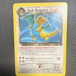 Pokemon Dark Dragonite Rare Holo Team Rocket 22/82 70 HP English 2000 - Image 1