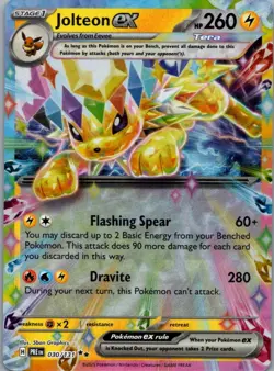 Jolteon ex 030/131 Double Rare Prismatic Evolutions Pokemon Lightly Played - Image 1