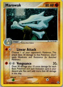 Marowak 7/112 Holo Rare FireRed & LeafGreen Pokemon Lightly Played - Image 1