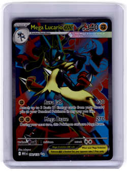 English Mega Lucario ex 160/132 Ultra Rare Full Art Pokemon Mega Evolution NM - Image 1