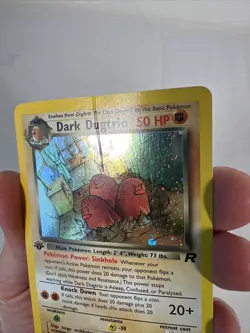 2000 Pokemon Dark Dugtrio Holo Rare 1st Edition Team Rocket 6/82 LP/MP - Image 3