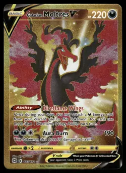 Glaraian Moltres V Gold Pokemon TCG Brilliant Stars 183/172 NM - Image 1