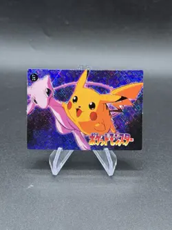 Mew Pikachu Holo Pokemon Vintage Pocket Monsters Vending Prism Sticker 217 - Image 1