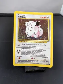 Pokemon TCG Clefairy 5/102 Holo Base Set Unlimited - Image 1