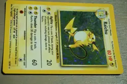 Pokemon Raichu 14/102 Base Set Holo Rare Unlimited (LP) - Image 2
