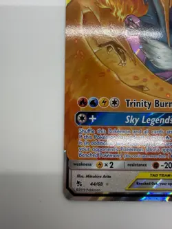Pokemon TCG Moltres Zapdos Articuno GX 44/68 Hidden Fates NM/Mint Condition - Image 3