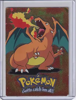 Charizard 1999 Topps Pokemon The First Movie Foil Black Label #E6 MP - Image 1