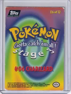 Charizard 1999 Topps Pokemon The First Movie Foil Black Label #E6 MP - Image 2