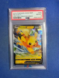 2023 Pokemon Pikachu V BSP SWSH285 Black Star Promo Crown Zenith Coll Psa 10 - Image 1