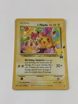 Pokemon TCG Birthday Pikachu 24/53 Celebrations Classic Collection NM - Image 1