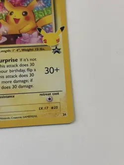 Pokemon TCG Birthday Pikachu 24/53 Celebrations Classic Collection NM - Image 3