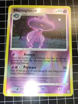 Mismagius 10/130 Diamond & Pearl Base Set Pokemon Reverse Holo - Image 2