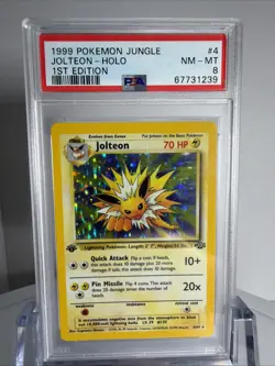 1999 1st Edition JOLTEON HOLO 4/64 | PSA 8 | JUNGLE GRADED POKEMON Near Mint - Image 3