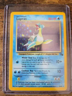1999 Pokemon TCG Fossil Lapras Holo Rare 10/62 - Image 1