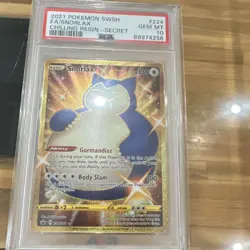 Pokemon Snorlax Secret Rare Full Art Holo Swsh06 Chilling Reign 224/198 PSA 10 - Image 1