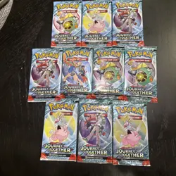 Pokemon TCG S & v Journey Together Booster Pack Lot 10 Packs. Free shipping - Image 1