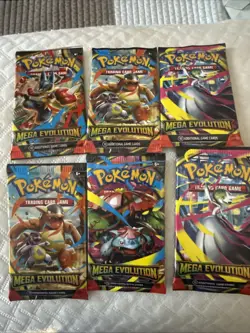 Pokemon TCG Mega Evolution Sleeved Booster Packs. New 6 packs free shipping - Image 1