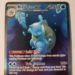 Blastoise ex 200/165 Pokemon Scarlet & Violet 151 Special illustration Rare - Image 3