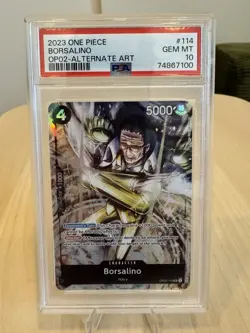 Borsalino Alternate Art PSA 10 2023 One Piece Op02 Paramount War #114 - Image 1