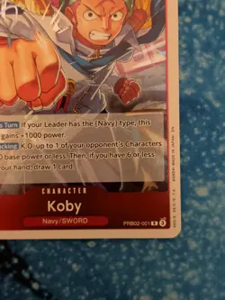 Koby Premium PRB02-001 One Piece TCG Card English - Image 5