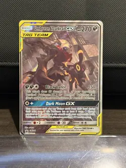 Pokemon Umbreon & Darkrai GX SM241 Sun & Moon Promo TAG TEAM Holo 270 HP Card - Image 1