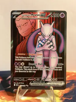 Pokemon TCG Team Rocket’s Mewtwo ex 213/182 Ultra Rare Destined Rivals - Image 1