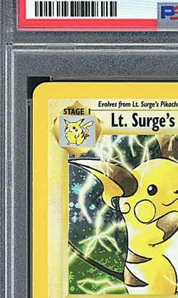 LT. SURGE'S RAICHU 2000 Pokemon Gym Challenge 1st Edition Holo Swirl #11 - PSA 9 - Image 5